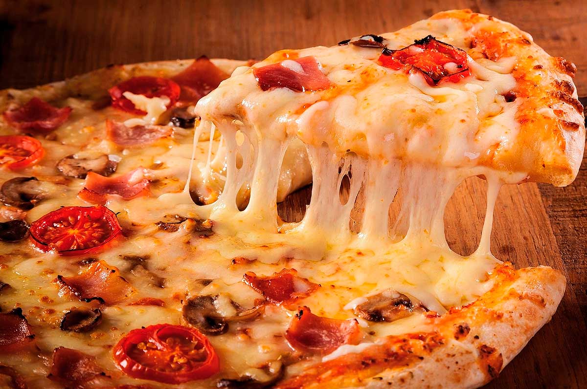 A deliciosa pizza do La pizza